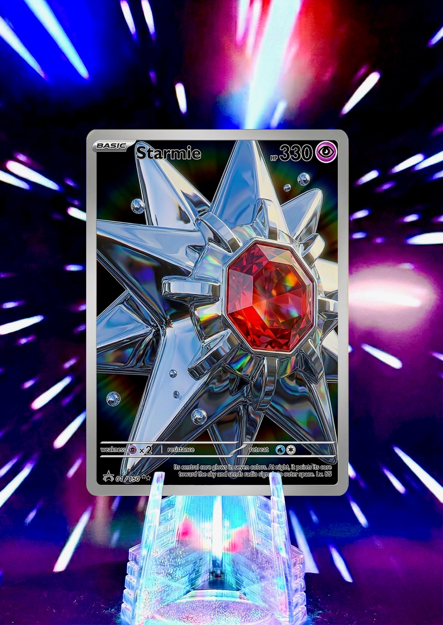 Custom Liquid Chrome Pokémon Style Card Personalized Collectible Fan Art