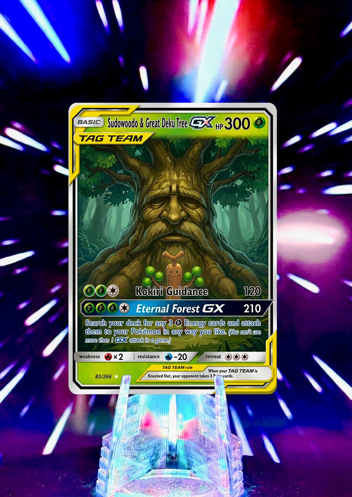 Legend of Zelda: Ocarina of Time & Majora's Mask x Pokémon | Tag Team GX | Custom Fan Art Trading Card