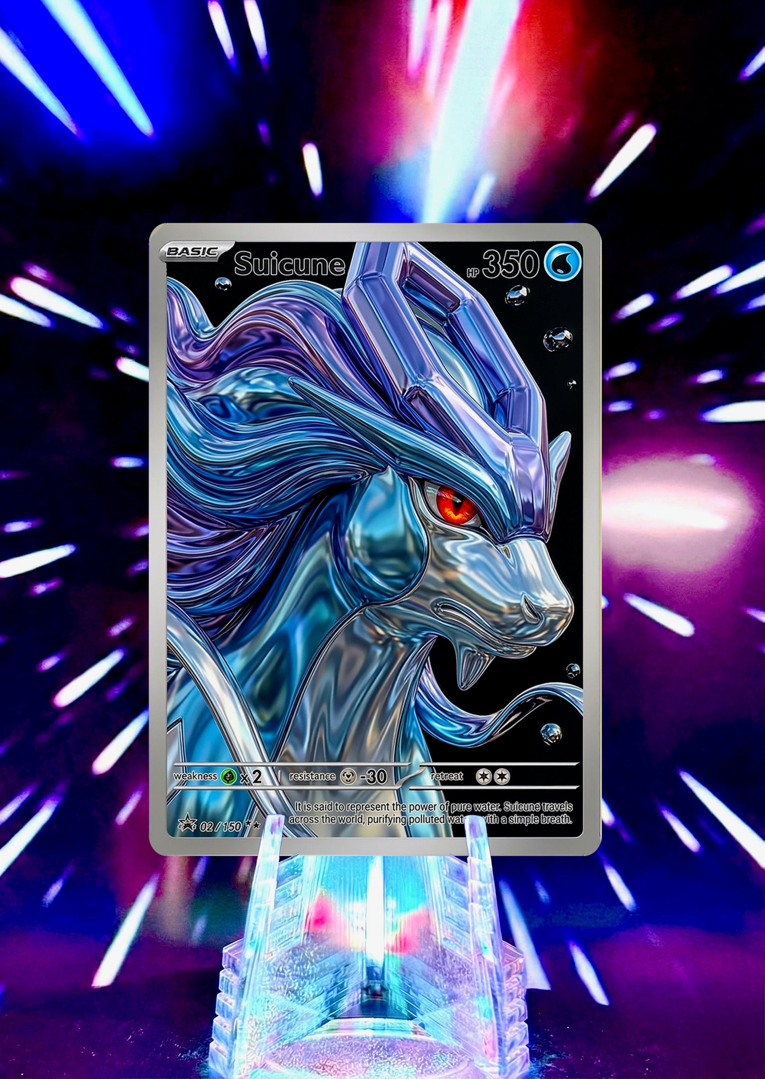 Custom Liquid Chrome Pokémon Style Card Personalized Collectible Fan Art