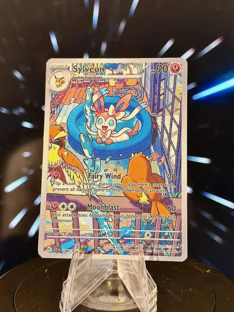 Pool Eeveelution Pokemon Fan Art Trading Card