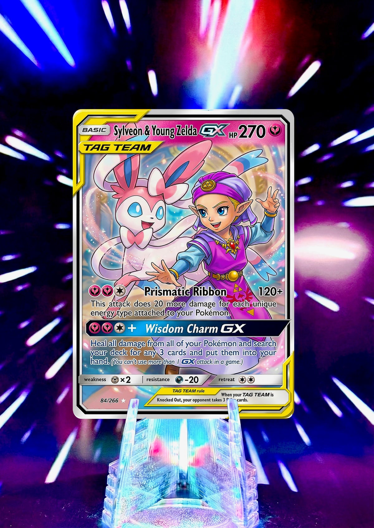 Legend of Zelda: Ocarina of Time & Majora's Mask x Pokémon | Tag Team GX | Custom Fan Art Trading Card