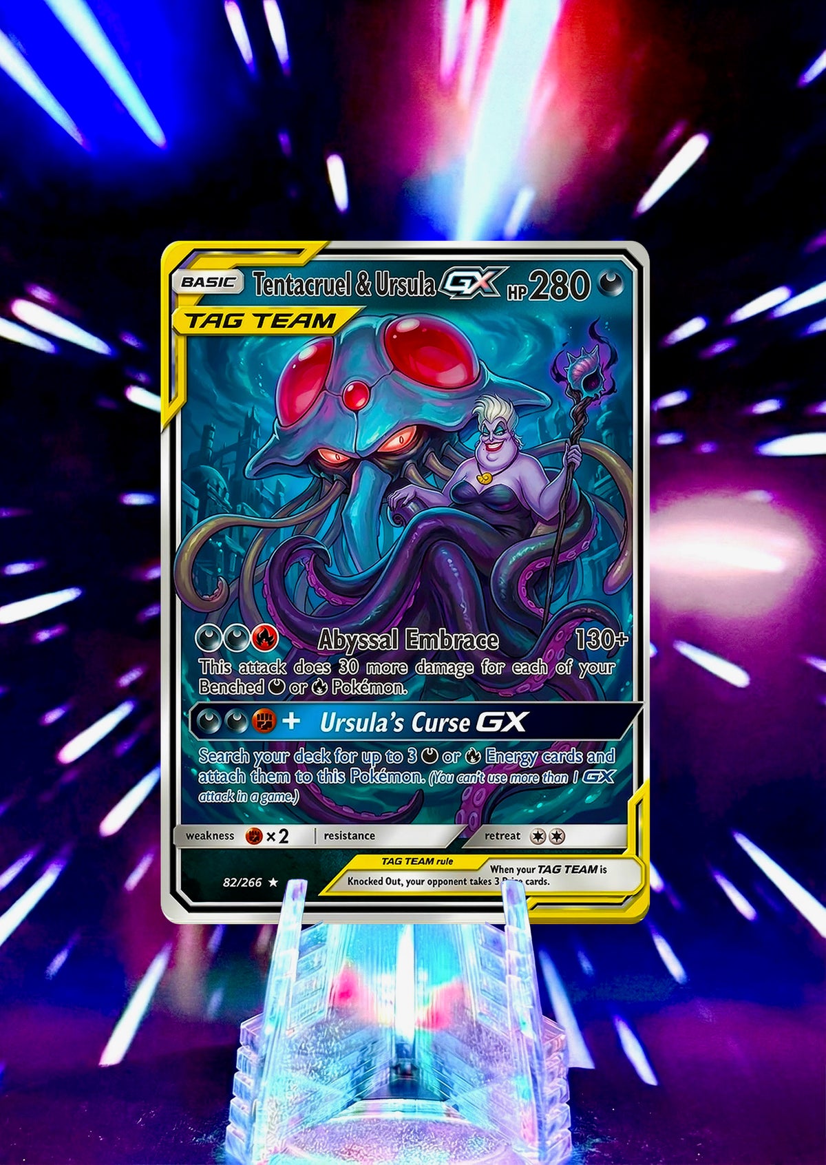 Disney and Pixar Villains Fan Art Custom Pokemon Card Handmade Anime Gift