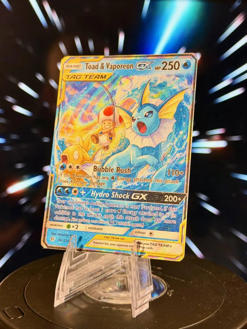 Pokemon and Super Mario Bros. Tag Team GX Fan Art Trading Card
