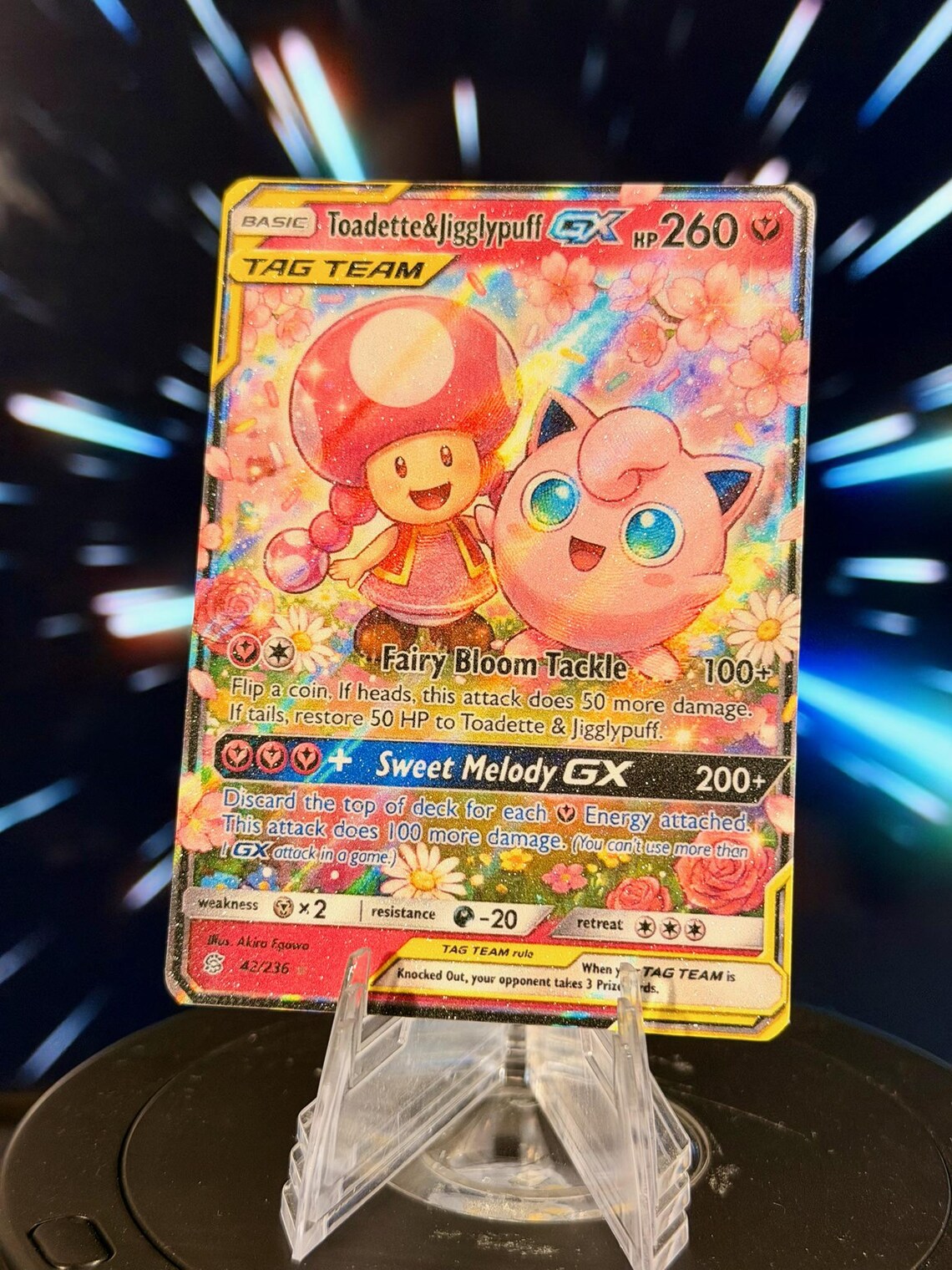 Pokemon and Super Mario Bros. Tag Team GX Fan Art Trading Card