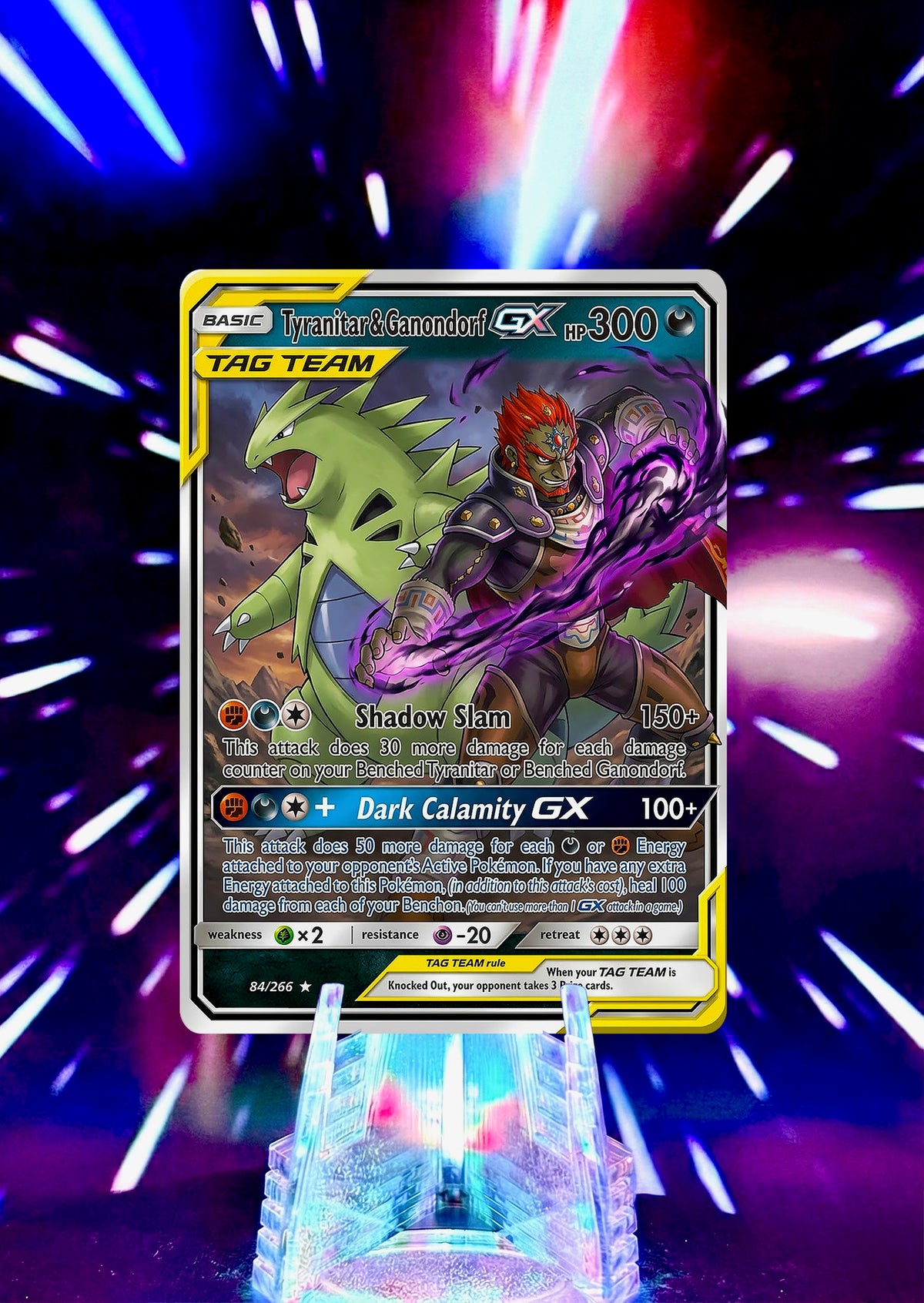 Legend of Zelda: Ocarina of Time & Majora's Mask x Pokémon | Tag Team GX | Custom Fan Art Trading Card