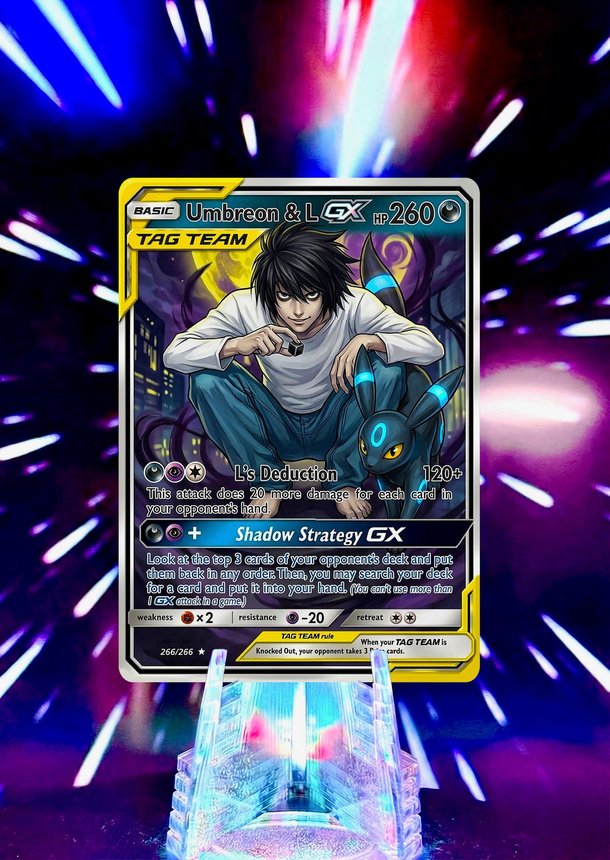 Pokémon and Death Note Tag Team GX Fan Art Trading Card
