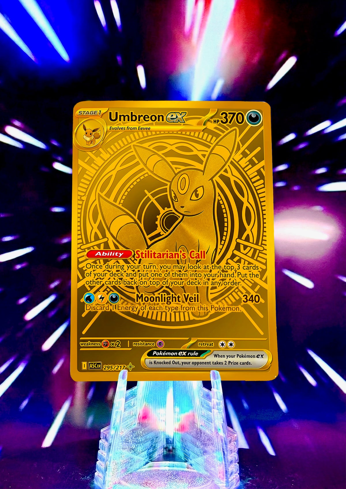 Golden Eeveelution Fan Art Trading Card