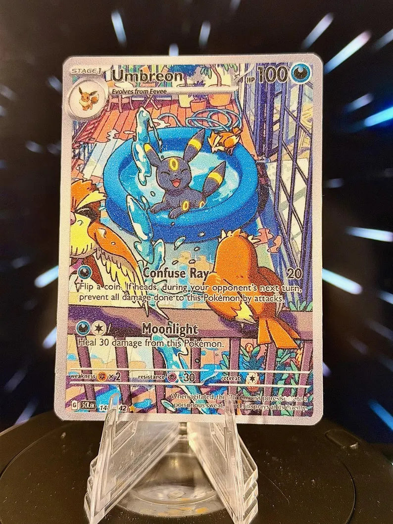 Pool Eeveelution Pokemon Fan Art Trading Card