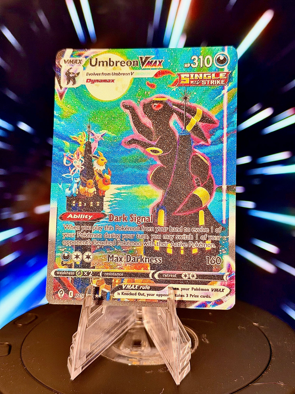 Moon Eeveelution VMAX Pokemon Fan Art Trading Card