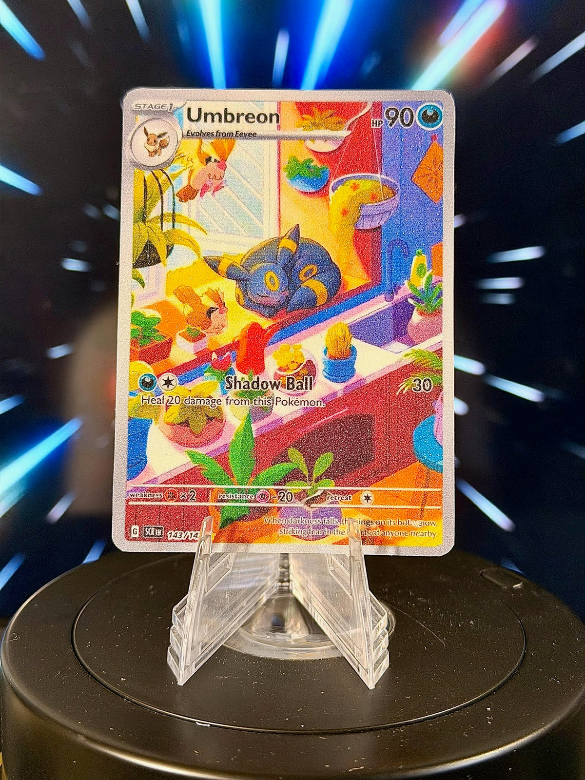 Sleeping Eeveelution Pokemon Fan Art Trading Card