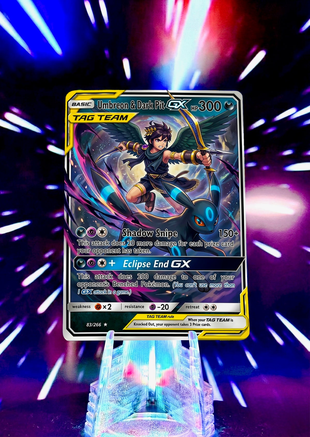 Pokemon and Super Smash Bros Tag Team GX Custom Fan Art Trading Cards