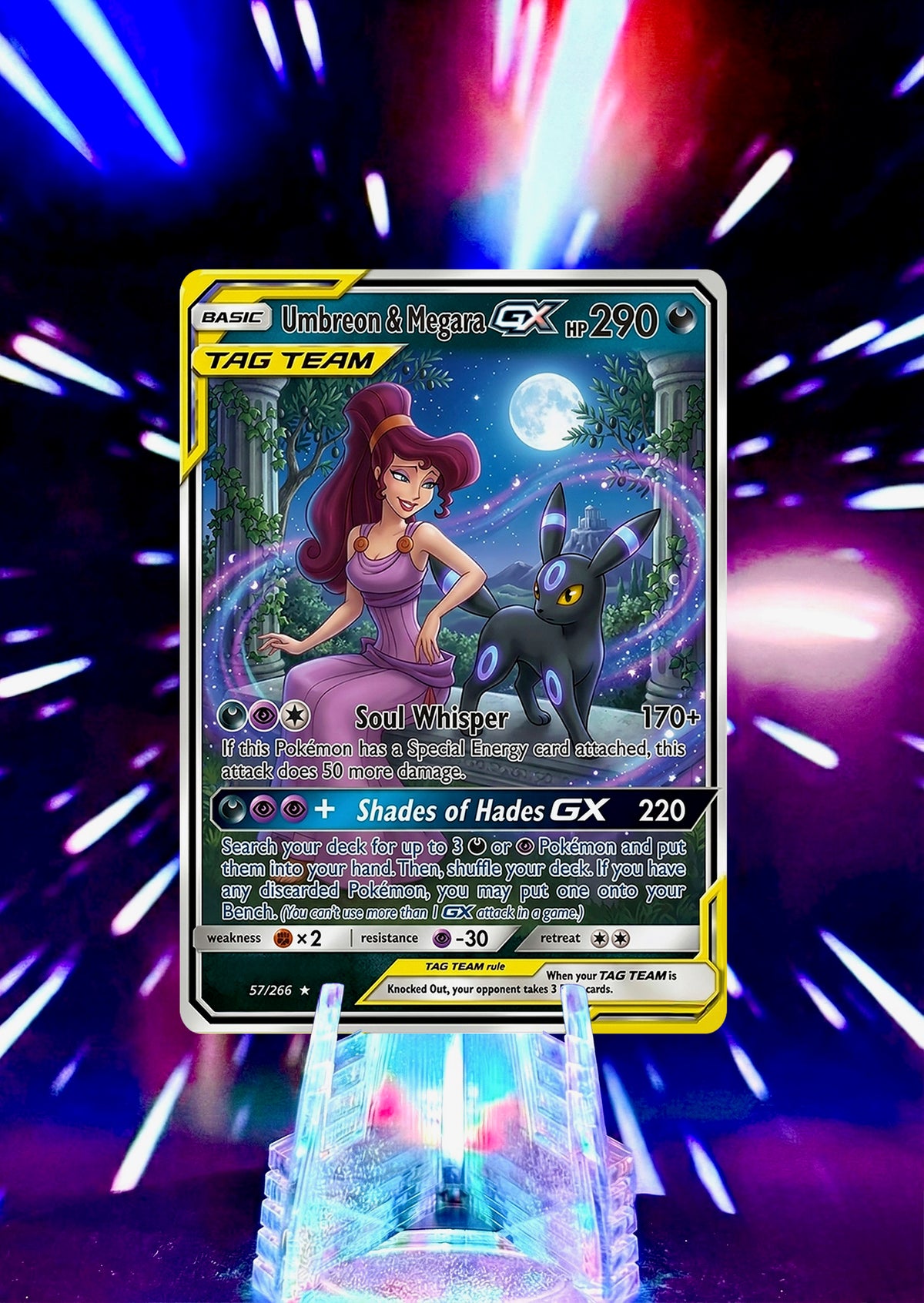 Disney Princess Fan Art Custom Pokemon Card Handmade Fairytale Anime Gift