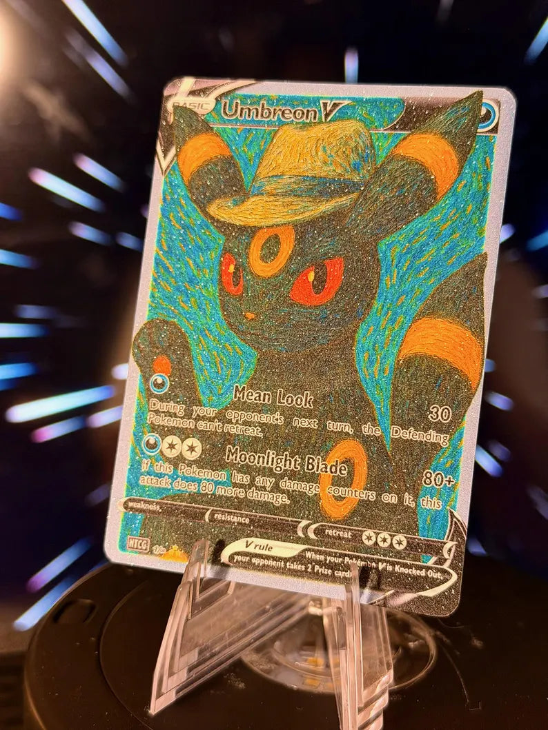 Eeveelution with Gray Felt Hat Pokemon Fan Art Trading Card