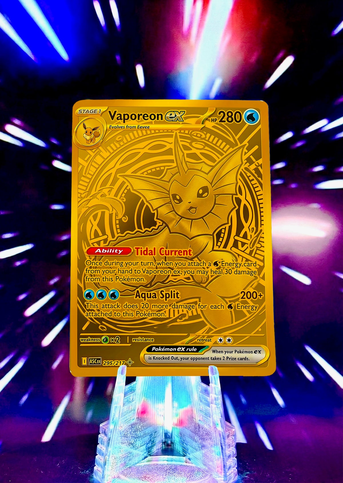 Golden Eeveelution Fan Art Trading Card