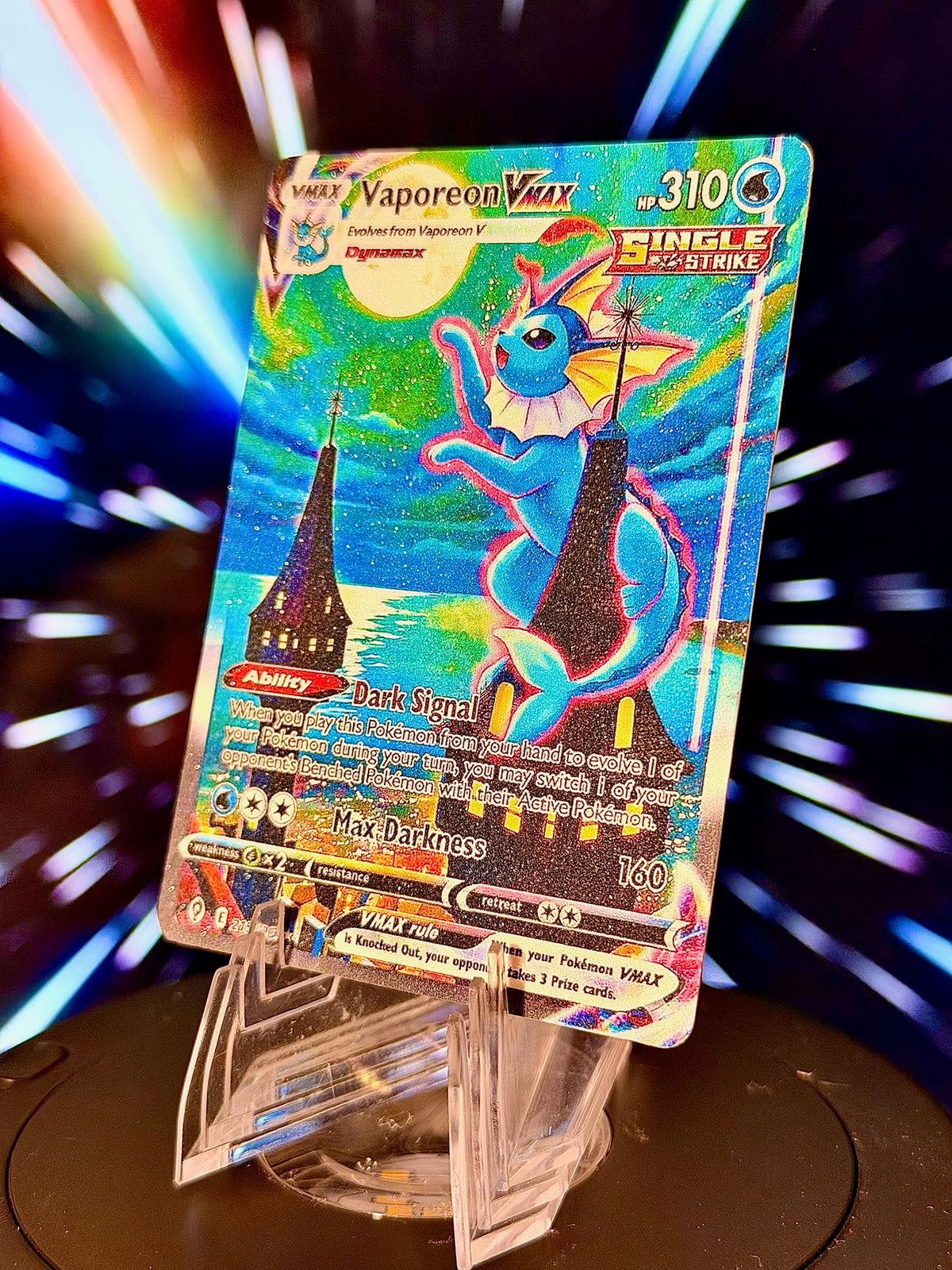 Moon Eeveelution VMAX Pokemon Fan Art Trading Card