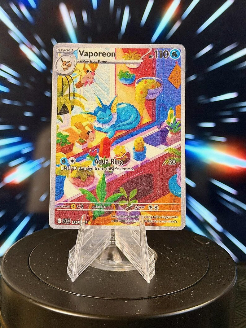 Sleeping Eeveelution Pokemon Fan Art Trading Card