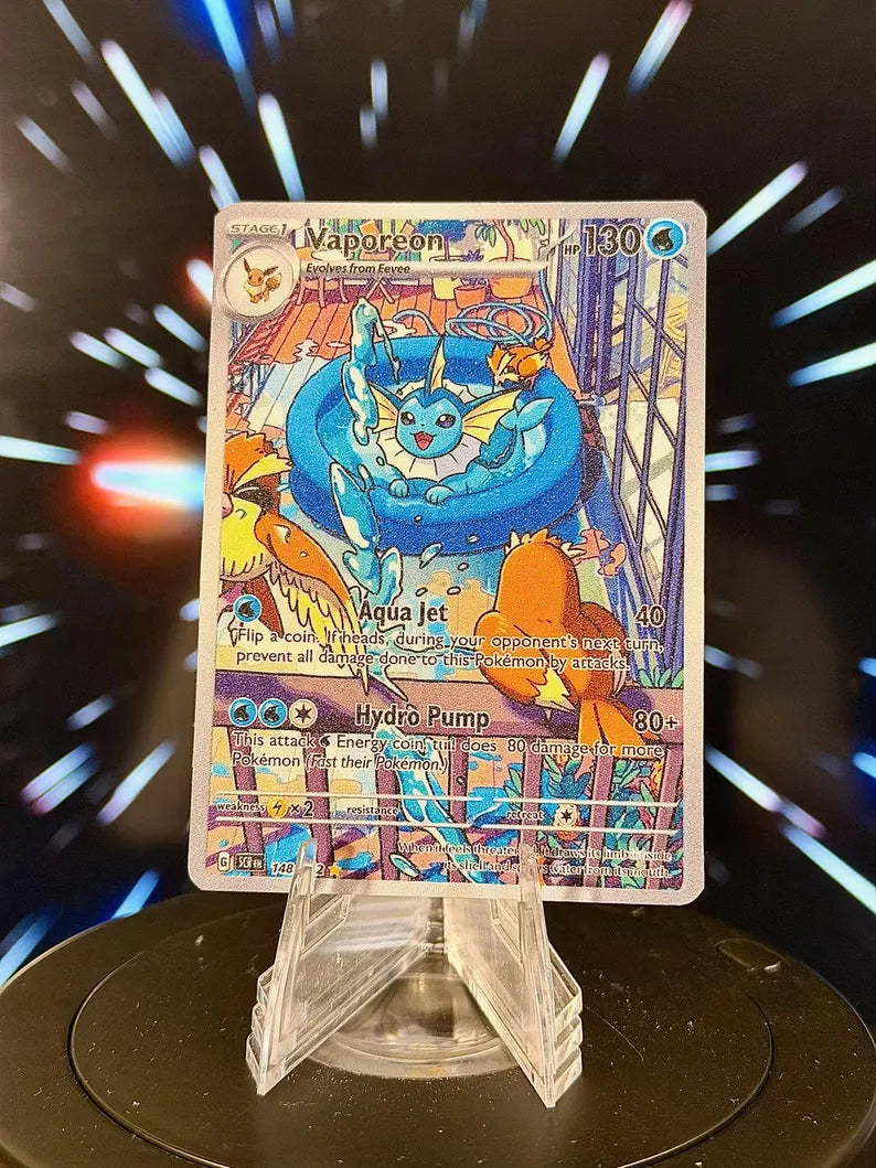 Pool Eeveelution Pokemon Fan Art Trading Card