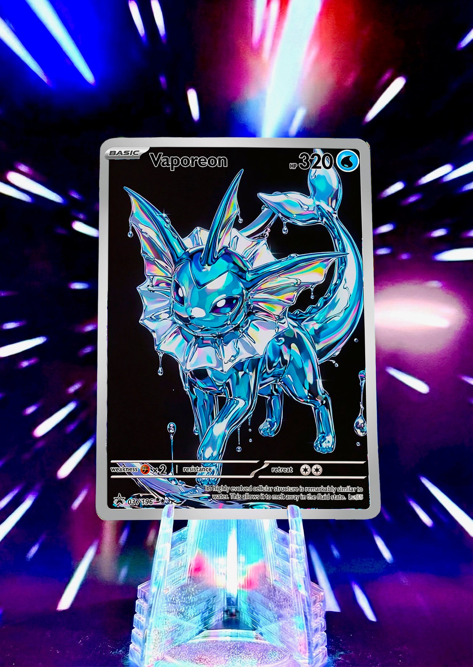 Liquid Chrome Eeveelution | Fan Art Trading Card