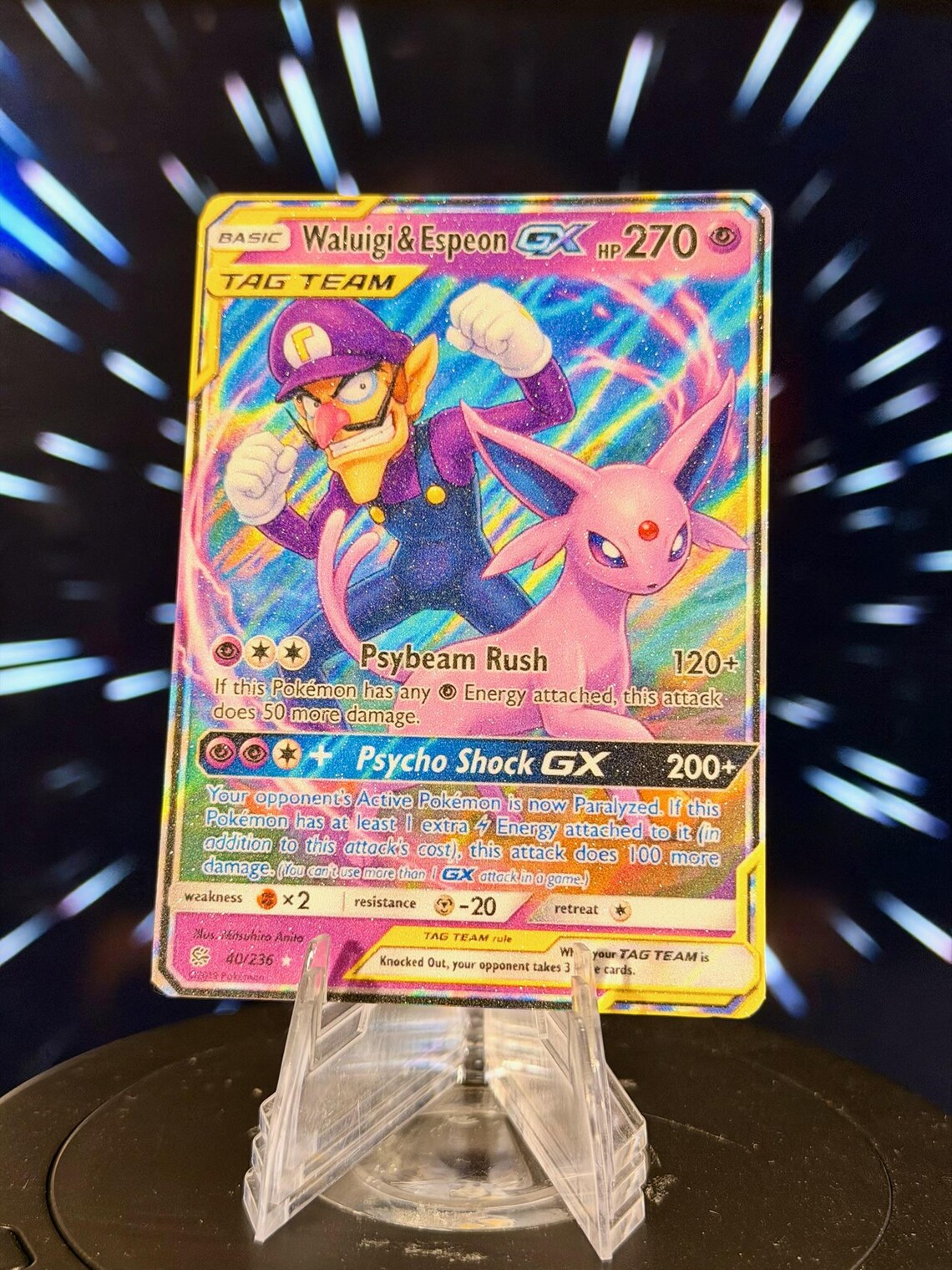 Pokemon and Super Mario Bros. Tag Team GX Fan Art Trading Card