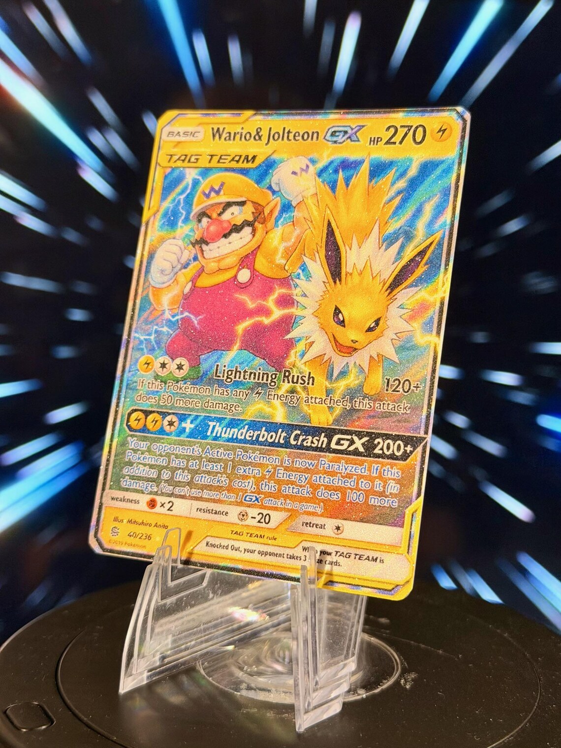Pokemon and Super Mario Bros. Tag Team GX Fan Art Trading Card