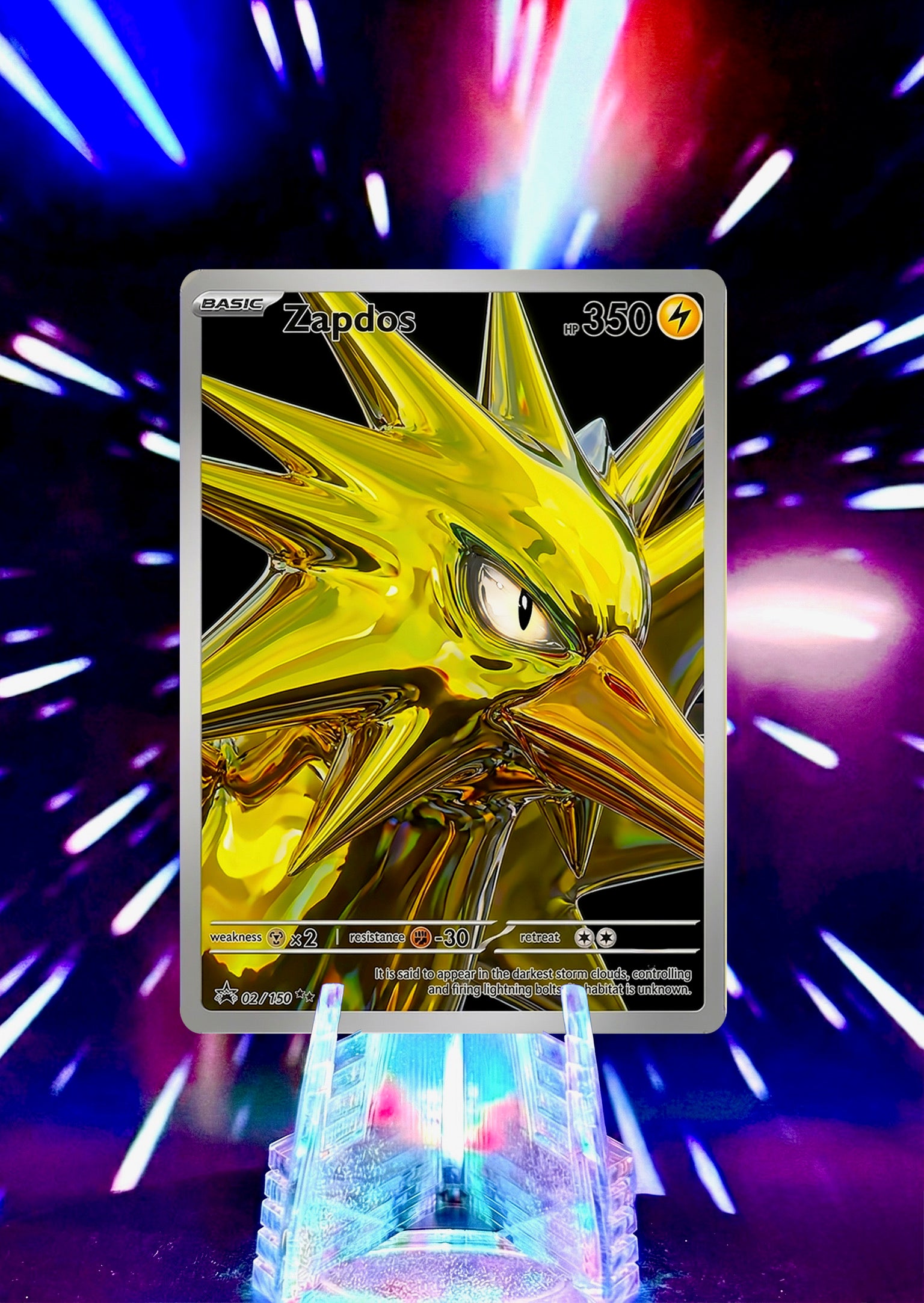 Custom Liquid Chrome Pokémon Style Card Personalized Collectible Fan Art