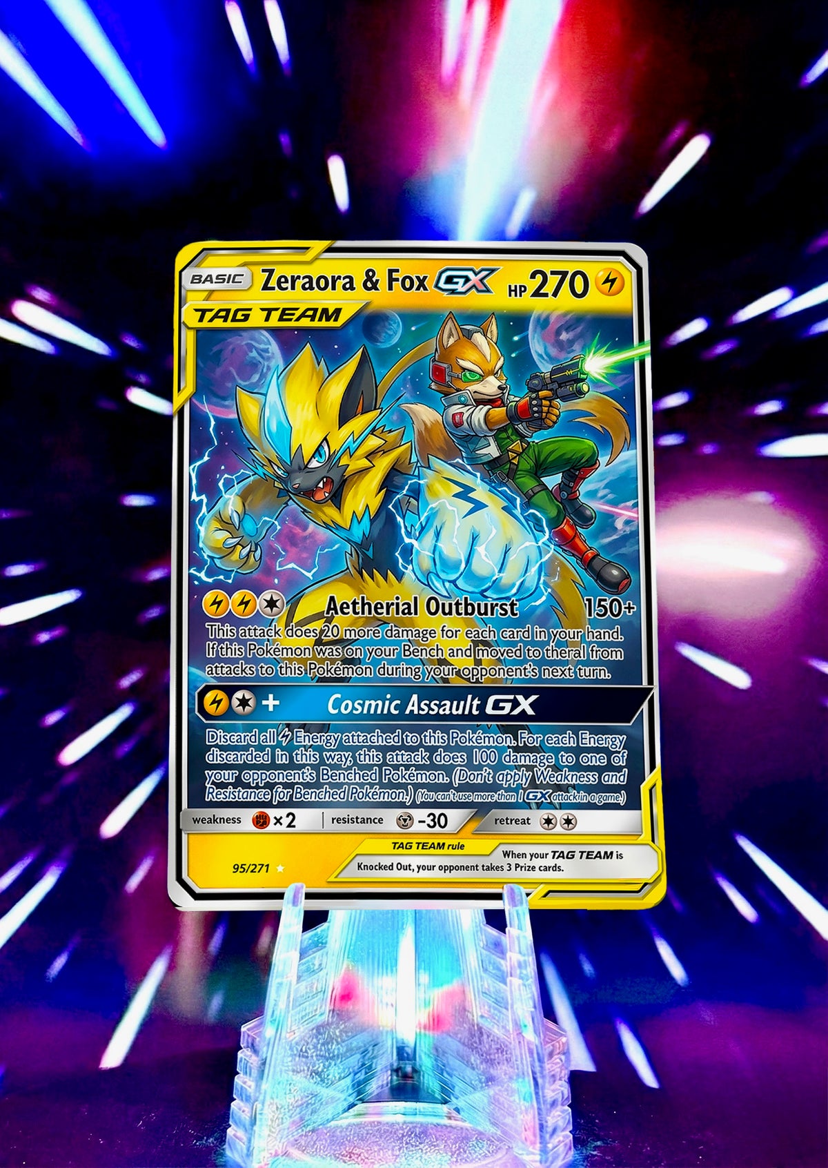 Pokemon and Super Smash Bros Tag Team GX Custom Fan Art Trading Cards